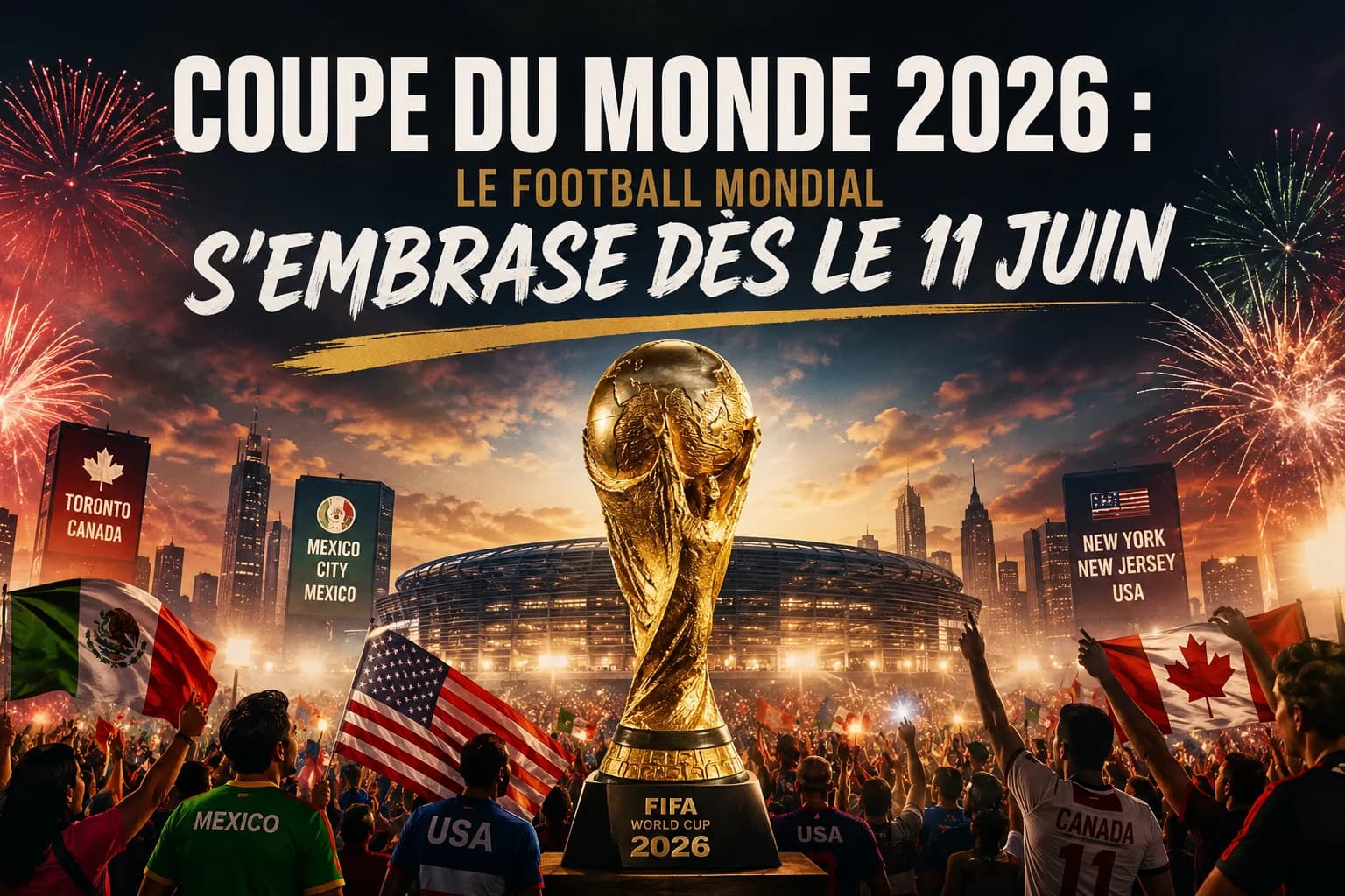 COUPE DU MONDE 2026 : LE FOOTBALL MONDIAL S'EMBRASE DÈS LE 11 JUIN